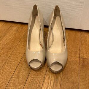 Nine West Barely Nude Peep Toe Heels